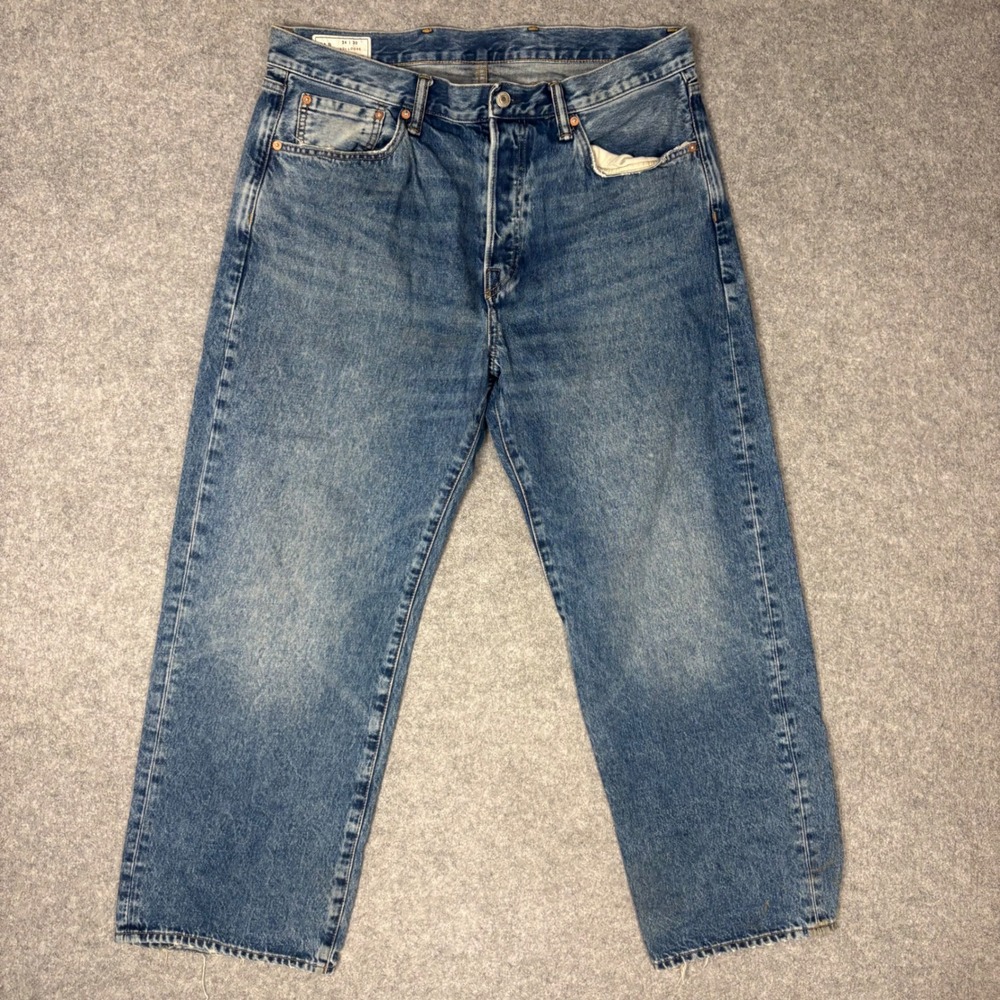 Gap 90s Loose Fit Jeans Mens 34x30 Blue Denim Medium Wash Straight Relaxed Leg